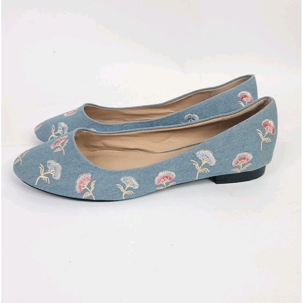 Serengeti Womens Flats Size 8.5 Vintage Embroidered Shoes Slip On